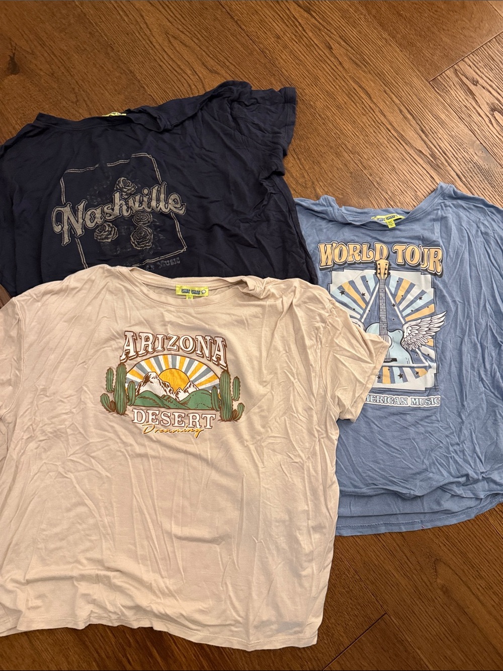 Trio of Julianna Boxy Graphic Tees